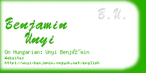 benjamin unyi business card